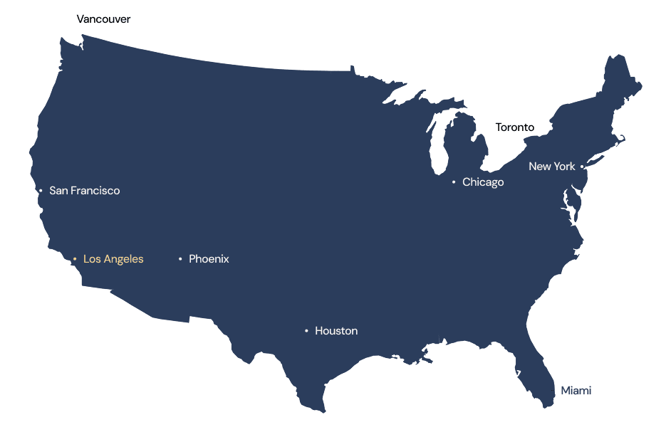 Inhouse locations across North America